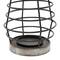 Grey Iron Farmhouse Candle Holder Lantern, 15" x 10" x 10"